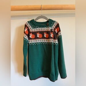 Gymboree Forest Green Sweater with Fox Design
